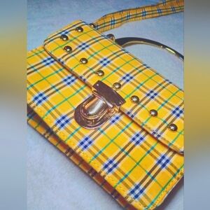 Olivia Miller Plaid Yellow Handbag
